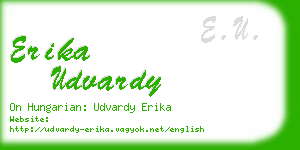 erika udvardy business card